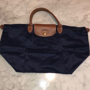 Barely Used Navy Longchamp Tote Bag
